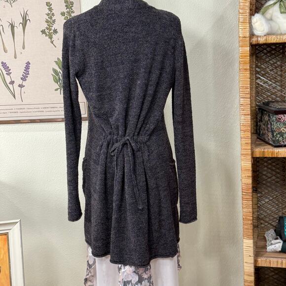 Barefoot Dream Cinch Back Cardigan Sweater Gloomy Coquette Vanilla Girl Basic XS - Picture 2 of 6